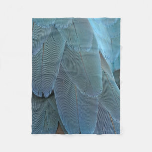 Couverture Polaire Plumes bleues