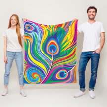 Plumes de paon Art abstrait