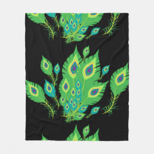 Couverture Polaire Plumes de paon Oiseaux de paon Nature