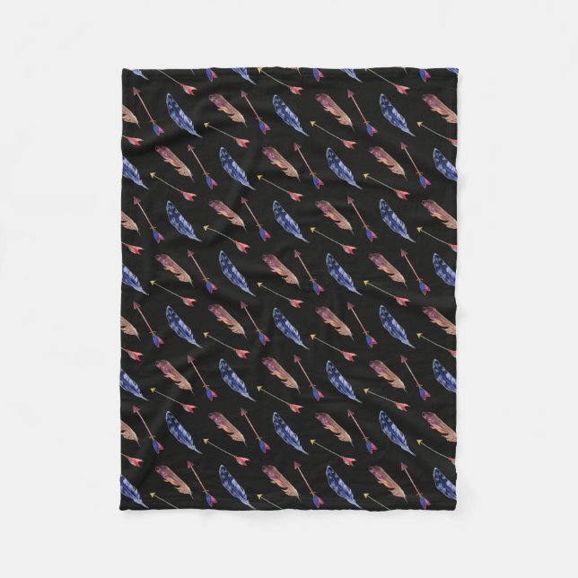 Couverture Polaire Plumes & Flèches (Devant)