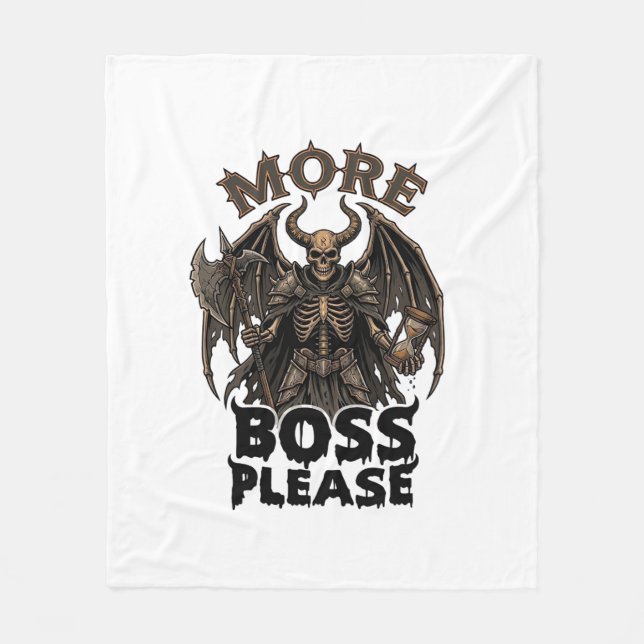Couverture Polaire Plus de Boss S'il Vous Plaît Halloween Démon Squel (Devant)