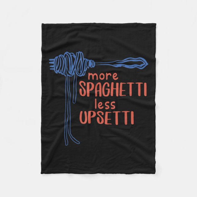 Couverture Polaire Plus de Spagetti Moins d'Etti Drôle de Spaghetti A (Devant)