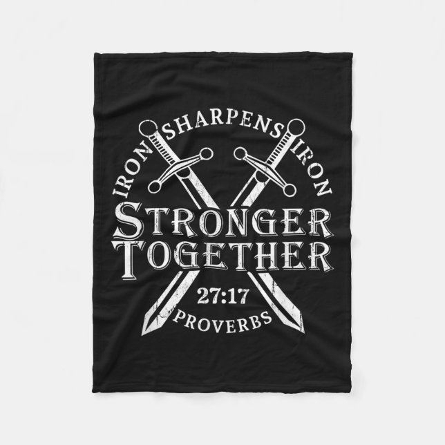 Couverture Polaire Plus Forts Ensemble Le Fer Aiguise Le Fer Proverbe (Devant)