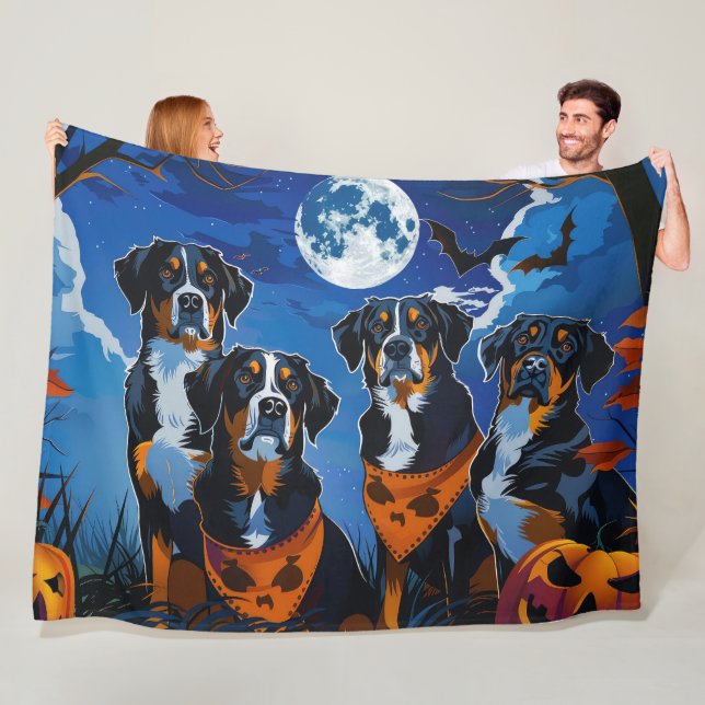 Couverture Polaire Plus grand Suisse Halloween effrayant (En situation)