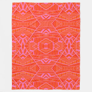 Couverture Polaire Plus orange que le motif rose de Geo par KCS