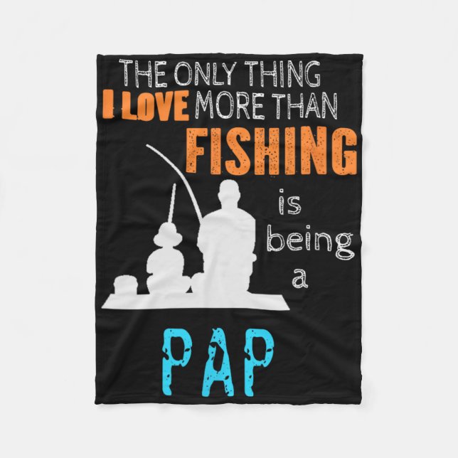 Couverture Polaire Plus que l'amour de la pêche Pap spécial grand-pèr (Devant)