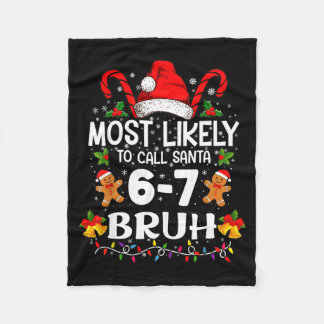 Couverture Polaire Plus susceptible d'appeler le Père Noël 6-7 Bruh M