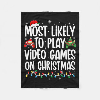 Couverture Polaire Plus susceptible de jouer aux jeux vidéo à Noël