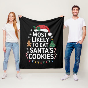 Couverture Polaire Plus susceptible de manger les cookies du Père Noë