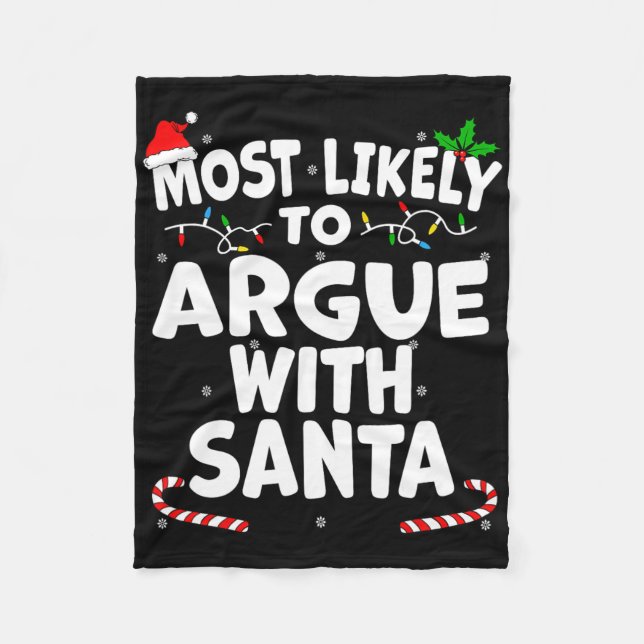 Couverture Polaire Plus susceptible de se disputer avec le Père Noël  (Devant)