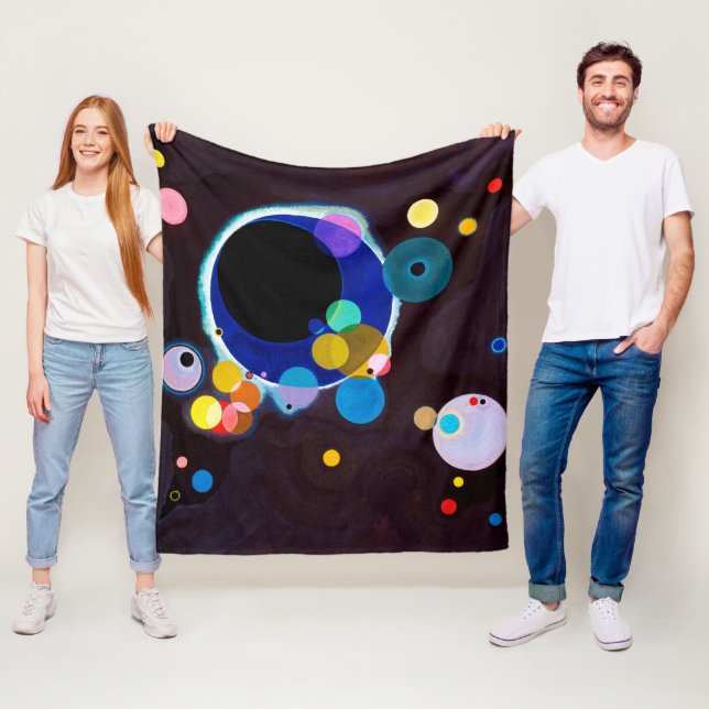 Couverture Polaire Plusieurs cercles, Wassili Kandinsky (En situation)