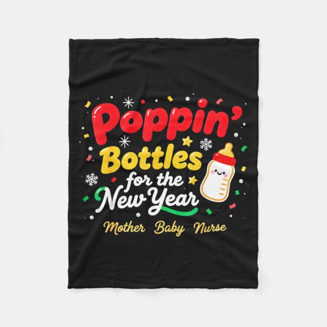 Couverture Polaire Pn’ Bottles For The New Year Christmas Nurse Mom & (Devant)