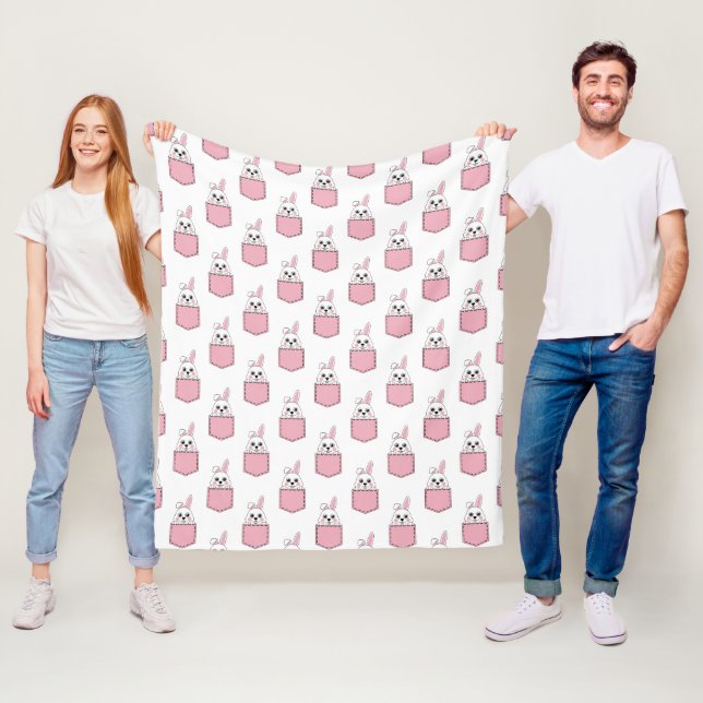 Couverture Polaire Pocket Pet Bunny Motif (En situation)