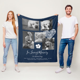 Couverture Polaire Poème cadeau Pet Dog Memorial Keepsaké Photo Colla