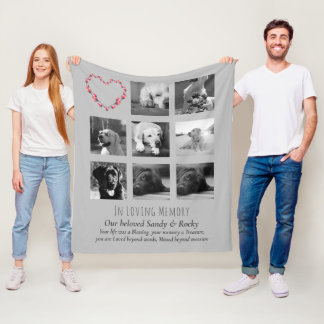 Couverture Polaire Poème cadeau Pet Dog Memorial Keepsaké Photo Colla