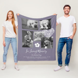 Couverture Polaire Poème cadeau Pet Dog Memorial Keepsaké Photo Colla