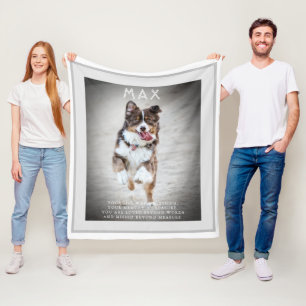 Couverture Polaire Poème de hommage au chien commémoratif pour animau