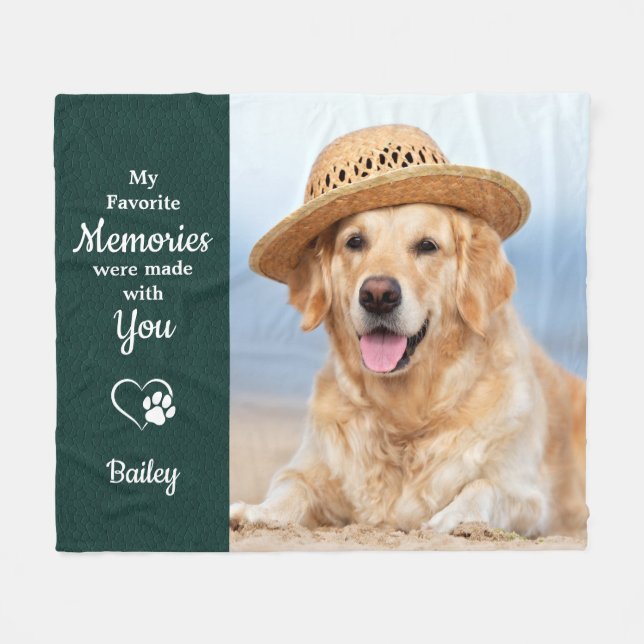 Couverture Polaire Poète Memorial Chien Sympathy Cadeau Photo personn (Devant (Horizontal))