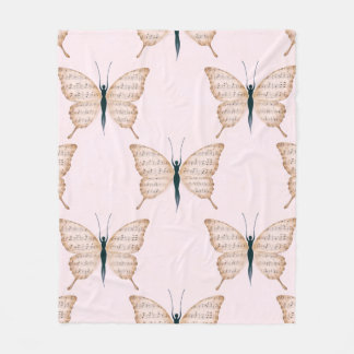 Couverture Polaire Poetic Butterfly Form Pink