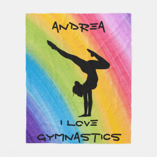 Couverture Polaire Poignée de gymnastique Rainbow Funky Sketch Police