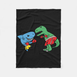 Couverture Polaire Poignée de requin T-rex Dinosaur Drôle Boxin de co