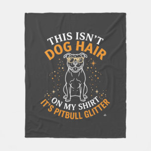 Couverture Polaire Poils de chien Pitbull Paillettes portant des lune