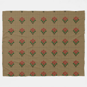 Couverture Polaire Poinsettia Tissé