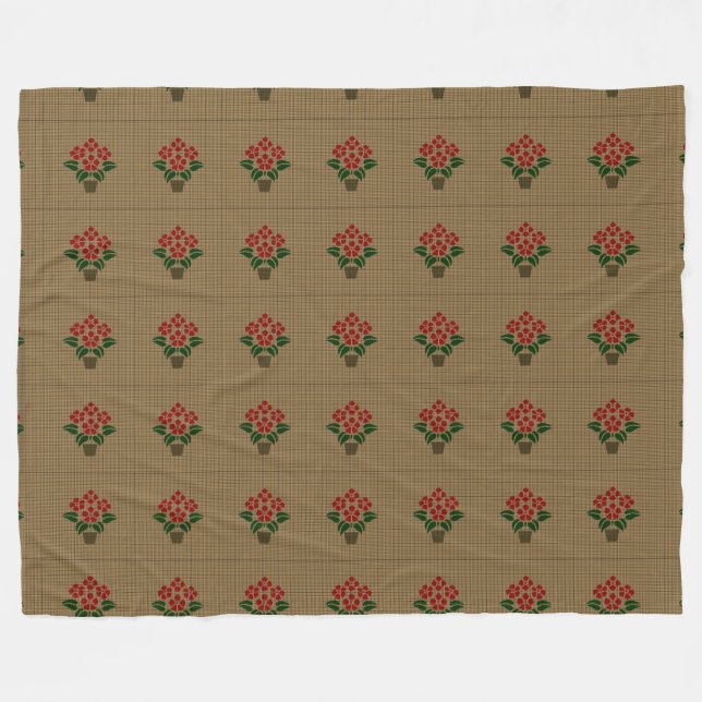 Couverture Polaire Poinsettia Tissé (Devant (Horizontal))
