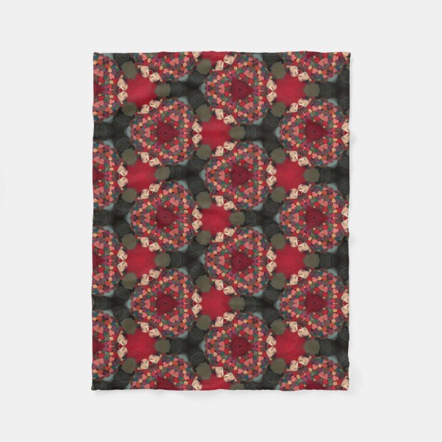 Couverture Polaire Poinsettia Trifecta  Abstract Design (Devant)