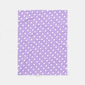 Couverture Polaire Point de polka blanc sur le pourpre