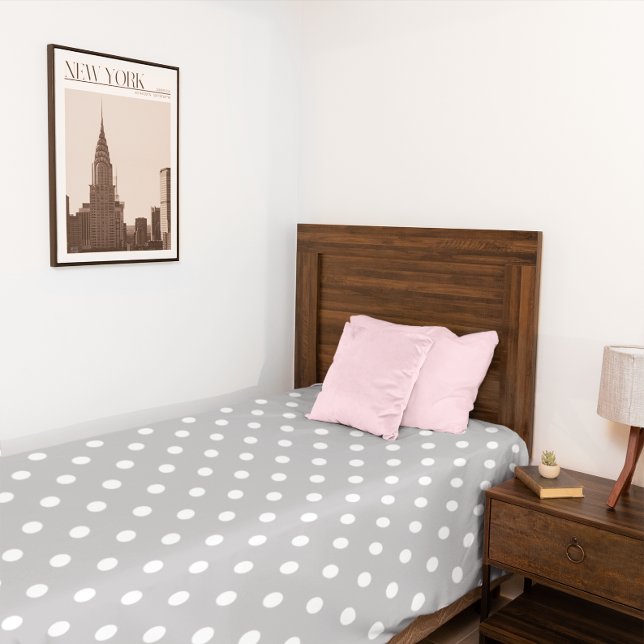 Couverture Polaire Point Polka gris (Créateur téléchargé)