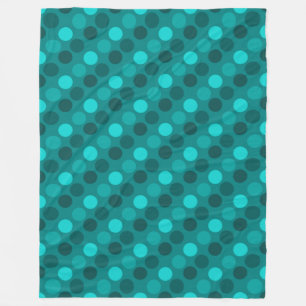 Couverture Polaire Point Polka Turquoise
