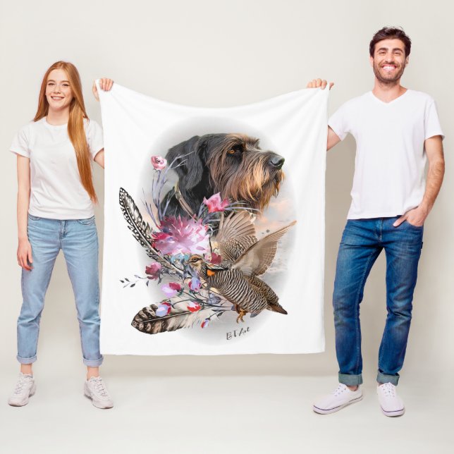 Couverture Polaire Pointer allemand à poil dur    (En situation)