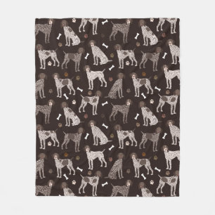 Couverture Polaire Pointeur à cheveux court allemand os de chien et E