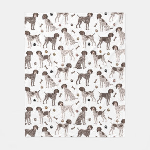 Couverture Polaire Pointeur à cheveux court allemand os de chien et E
