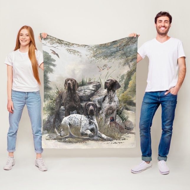 Couverture Polaire Pointeur à cheveux courts allemand ou Deutsch Kurz (En situation)