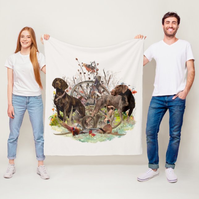 Couverture Polaire Pointeur à poils courts allemand (En situation)