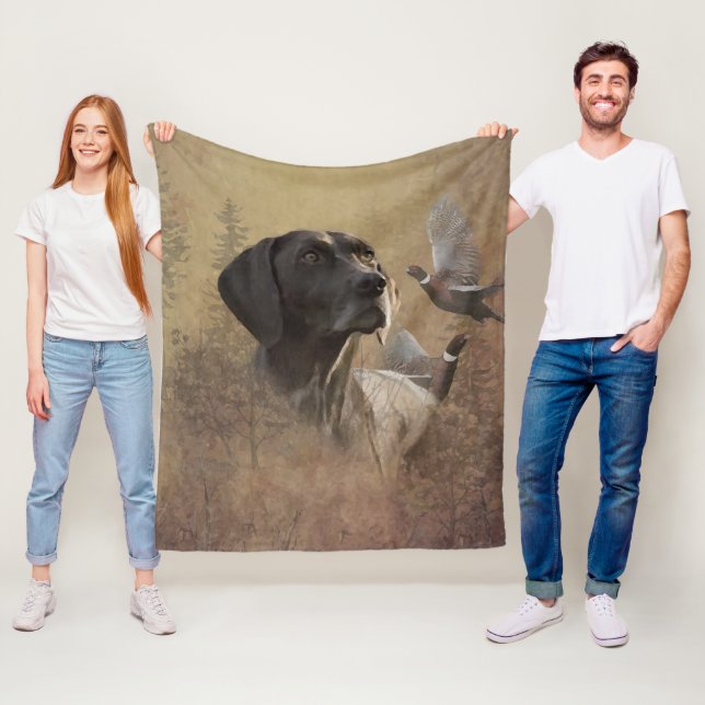 Couverture Polaire Pointeur allemand à courte portée, bandes Deutsch  (En situation)