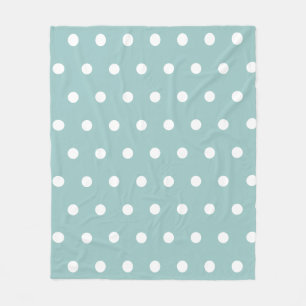 Couverture Polaire Points blancs Motif géométrique Bleu coquille d'oe
