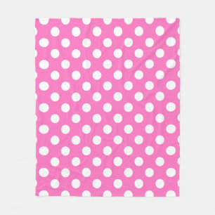 Couverture Polaire Points blancs sur rose