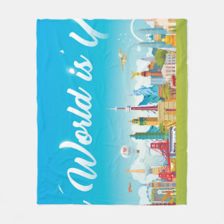 Couverture Polaire Points de repère mondiaux : Ensemble Vintage de vo