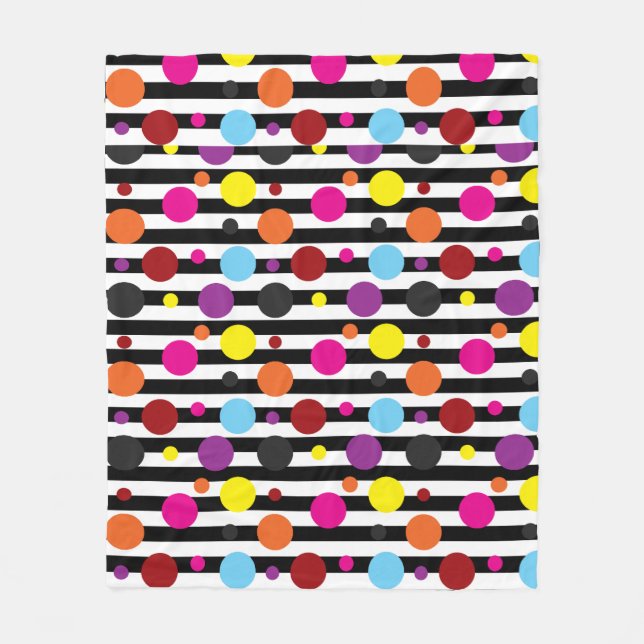 Couverture Polaire Points Et Bandes (Devant)
