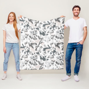 Couverture Polaire Points gris clair motif Abstrait tacheté