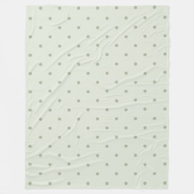 Couverture Polaire Points Vert Menthe   (Devant)