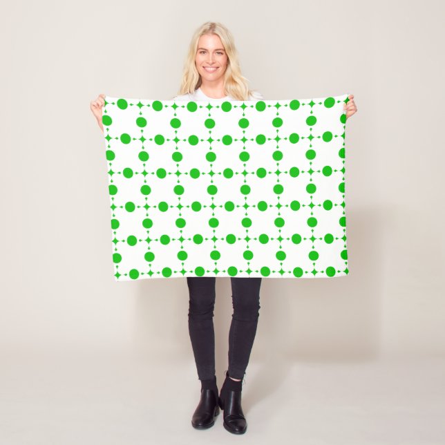 Couverture Polaire Points verts, Motif à pois, Pois, Pointillé (En situation)