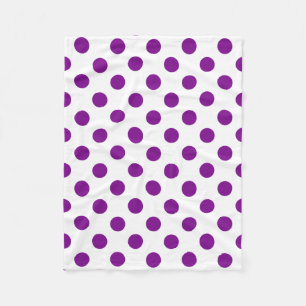 Couverture Polaire Points violets et blancs
