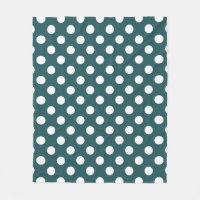 Pois blancs sur turquoise