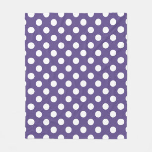 Couverture Polaire Pois blancs sur ultra violet
