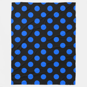 Couverture Polaire Pois bleu et noir