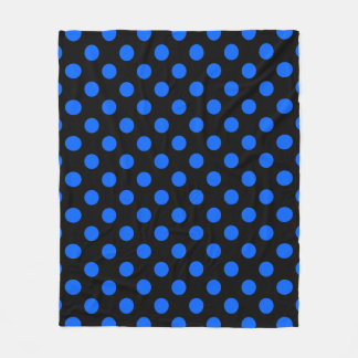 Couverture Polaire Pois bleu et noir
